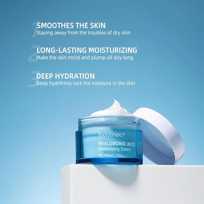 Hydro Boost Hyaluronic Acid Moisturizing Cream, Oil-Free, Suitable for Facial Moisturizers on Dry Skin ， Long Iasting Hydro Boost Moisturizing Cream-1.76Oz (white)
