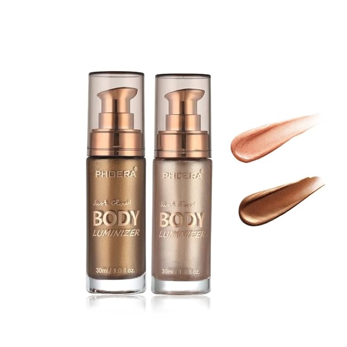 2 Pack PHOERA Body Luminizer, High Gloss Waterproof Body 103 G