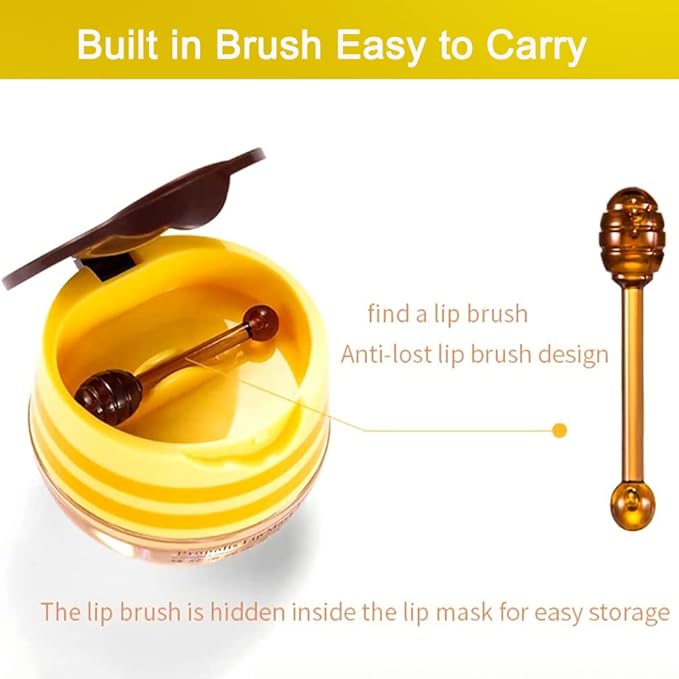 4PCS Nourishing Lip Balm Honey Pot,