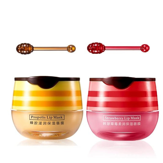 2 Pcs Bee Lip Balm Honey Wrinkle
