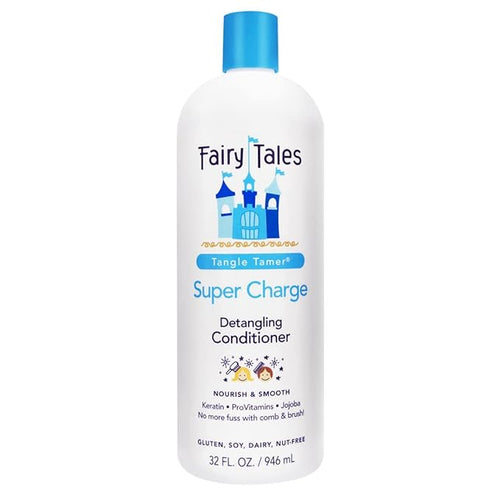 Fairy Tales Tangle Tamer Super Charge - Detangling Conditioner for Kids - Paraben Free, Sulfate Free, Gluten Free, Nut Free- 32 oz