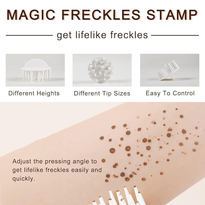Erinde Upgrade Liquid Freckle Pen, Fake Freckles Stamp Saddle Brown
