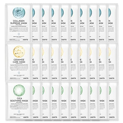 Hydrating Soothing Sheet Masks Gift Set for Skincare, Acid 30EA