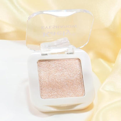 Kaely Pressed Single Eyeshadow Makeup, Pearl White Glitter Highly Pigmented Monochrome Eye Shadow Palette, Waterproof Neutral Powde Mini Eyeshadow, sombras para ojos, Lightweight Blendable, 12