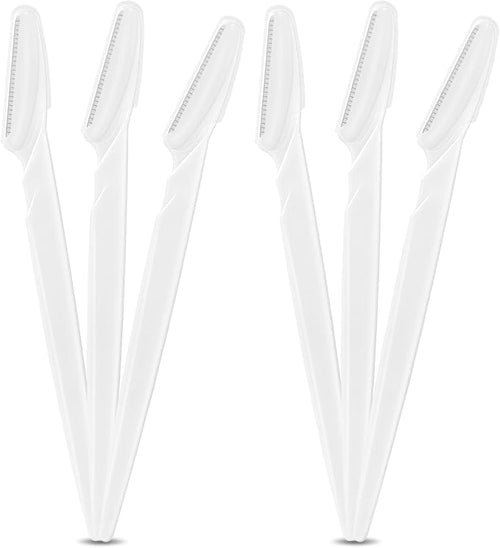 16 Pcs White Eyebrow Razor, Face Razors Multipurpose, Facial Razors for Women Men, Eyebrow Trimmers Shaver with Protective Cover, Dermaplaning Tools for Face Body Use, Facial Hair Removal Tools