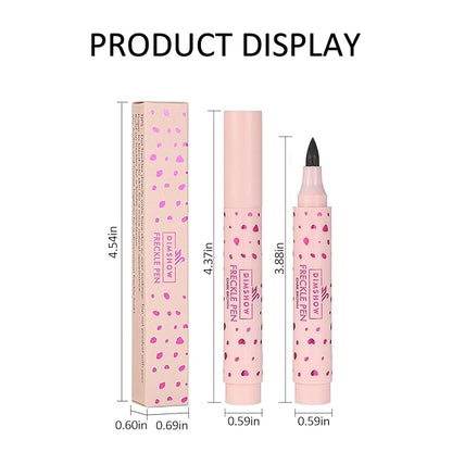 Erinde 2PCS Freckle Pen, Natural Lifelike Freckle Makeup Dark Brown