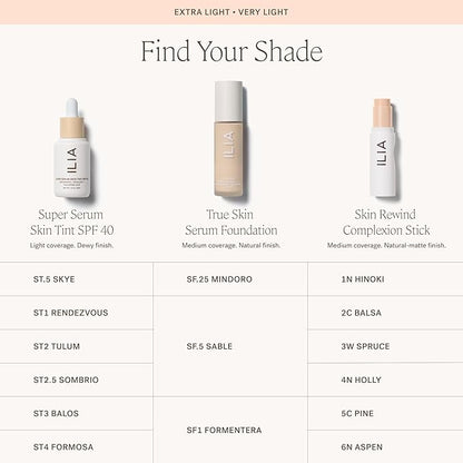ILIA - Skin Rewind Complexion Stick - Foundation + Concealer + Skincare | Non-Toxic, Vegan, Cruelty-Free, Clean Makeup (5C - Pine, 0.35 oz | 10 g)