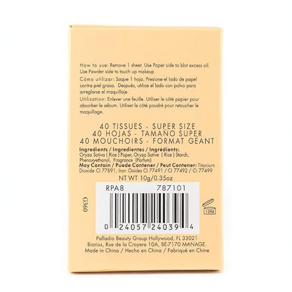 Palladio Face Blotting Tissue Sheets Made from Natural