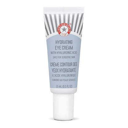 First Aid Beauty - Hydrating Eye Cream with Hyaluronic Acid, Nourishing Eye Cream that Provides 24 hours of Hydration, Helps Smooth Fine Lines, Wrinkles & Puffiness, Safe for Sensitive Skin, 0.5 oz