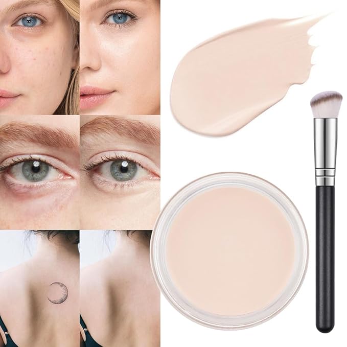 Kaely Pot Concealer Set,under Eye for Conceals Dark IVORY WHITE