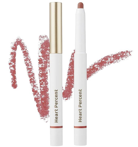 Heart Percent Dote On Mood Lip Pencil, Long-Lasting Creamy Lip Crayon Smooth Color Liner Retractable Lipstick Pencil 0.8g, #16. Brick Rose