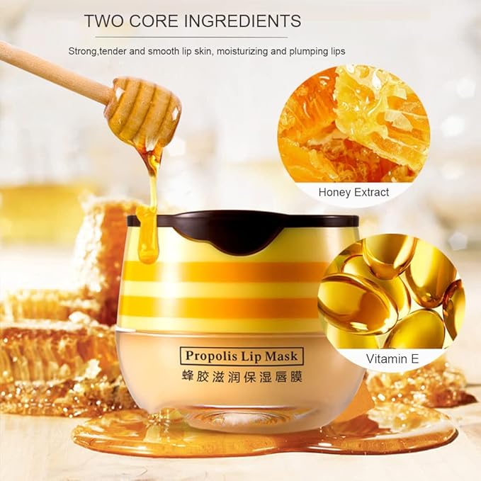 Bee Lip Balm Honey Pot, 4 Exfoliator