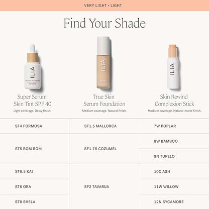 ILIA - Skin Rewind Complexion Stick - Foundation + Concealer + Skincare | Non-Toxic, Vegan, Cruelty-Free, Clean Makeup (11W - Willow, 0.35 oz | 10 g)
