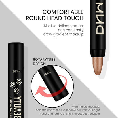 evpct Beige Gold Shimmer Cream Eye Shadow Brightener Sticks Set for Eyes, Gold Shimmery Matte Pencil Eye shadow Applicator Stick Pen Palette Makeup Waterproof sombras en crema para ojos 15#