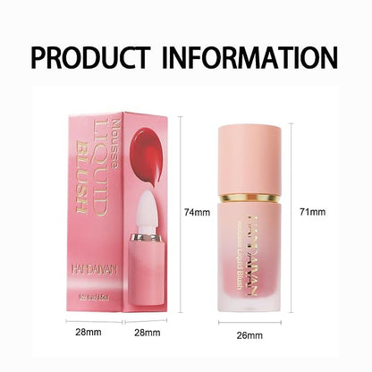 AKARY Mousse Liquid Blush, Soft Cream Makeup Blush, Cheek Tint(05#Chocolate)