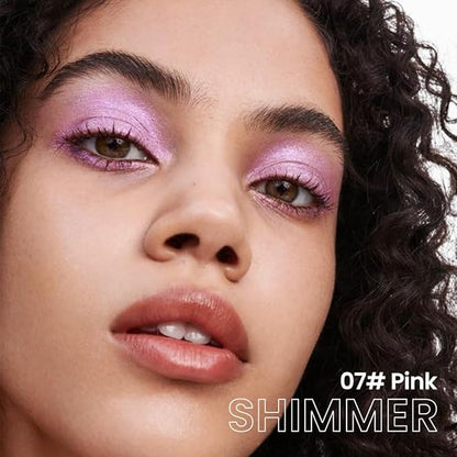 evpct Violet Pink Shimmer Cream Eye Shadow Brightener Sticks Set for Eyes, Violet Pink Shimmery Matte Pencil Eye shadow Applicator Stick Pen Palette Makeup Waterproof sombras en crema para ojos 07#