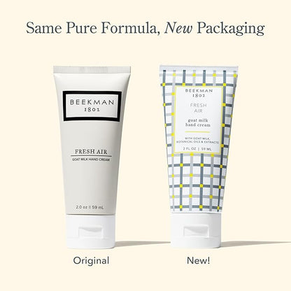 Beekman 1802 Goat Milk Hand Cream, Fresh Air - 2 oz - Moisturizing Lotion for Dry Skin - Anti-Aging Hydration - Good for Sensitive Skin - Cruelty Free - Packaging May Vary