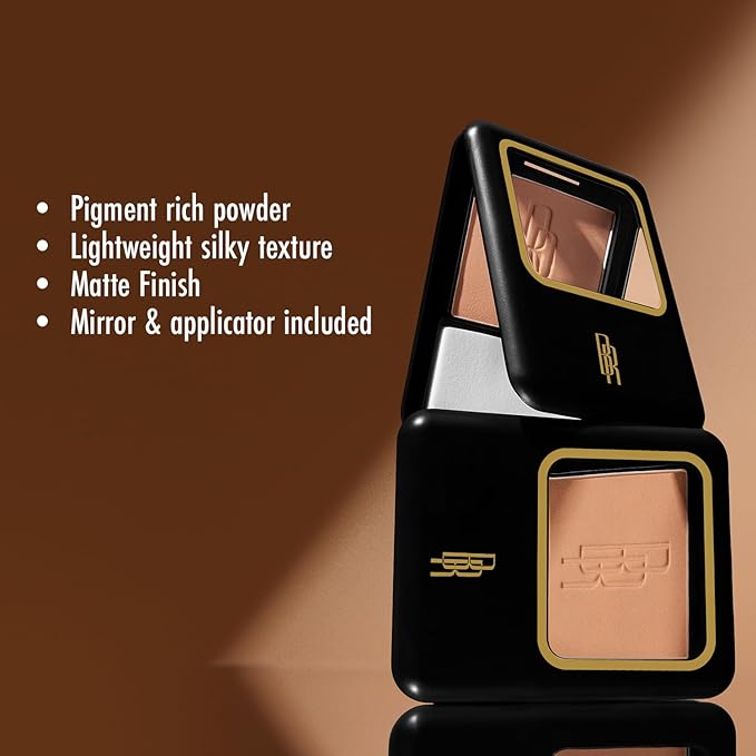 Black Radiance Natural Matte Foundation Powder, Minimizes Shine, Coffee (Deep)