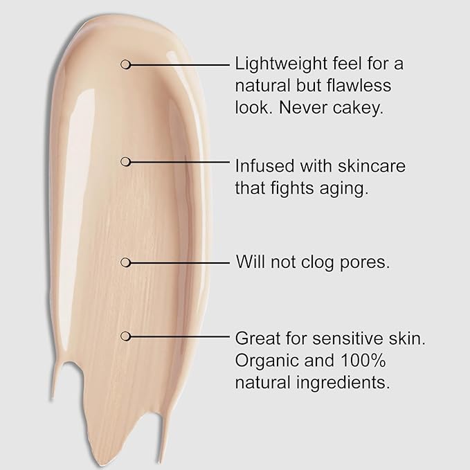 Organic Aloe-Based LUX Liquid Foundation, Natural Vegan Gluten-Free