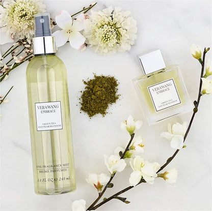 Vera Wang Embrace Body Mist Spray for Women, Green Tea & Pear Blossom, 8 Fluid Oz with Marigold and Gardenia Scent, 8 Ounce Body Mist Spray Dreamy Fl