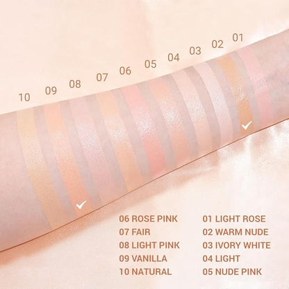 evpct 2Pcs under Eye Brightener, Nourishing Luminous under & 09#