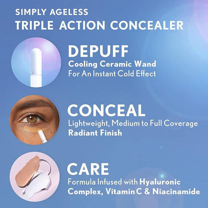 COVERGIRL Simply Ageless Triple Action Concealer, Soft Sable, of 1