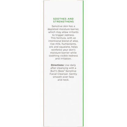 Burt's Bees Calming Day Face Lotion With Aloe and Rice Milk, Soothing Face Lotion for Sensitive Skin, 98.9 Percent Natural Origin Skin Care, 1.8 oz. Bottle