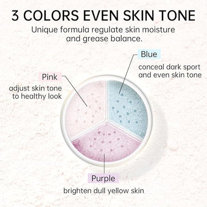 CATKIN Poreless Finish Loose Setting Powder Makeup, Translucent Velour Puff 42 oz