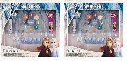 Lip Smacker Disney Frozen II Color Makeup Set For Girls, Shimmer Cream, Lip Gloss, Lip Balm, Nail Polish (Pack of 2)
