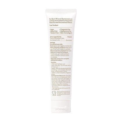 Sun Bum Mineral SPF 30 Non-Tinted Sunscreen Face Lotion | Vegan and Hawaii 104 Act Compliant (Octinoxate & Oxybenzone Free) Broad Spectrum Natural Sunscreen with UVA/UVB Protection | 1.7 oz