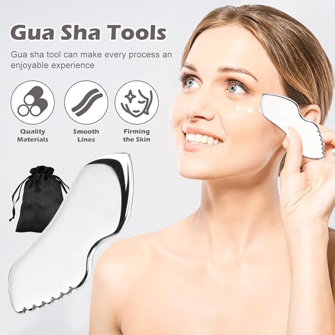 Stainless Steel Gua Sha Facial Tools,