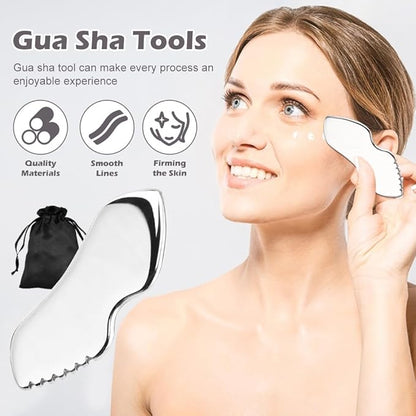 Stainless Steel Gua Sha Facial Tools,