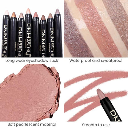 evpct Putty Matte Cream Eye Shadow Brightener Sticks Set for Eyes, Putty Matte Pencil Eye shadow Applicator Stick Pen Palette Makeup Waterproof sombras en crema para ojos 23#