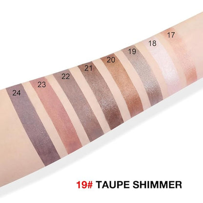 evpct Taupe Shimmer Cream Eye Shadow Brightener Sticks Set for Eyes, Taupe Shimmery Matte Pencil Eye shadow Applicator Stick Pen Palette Makeup Waterproof sombras en crema para ojos 19#