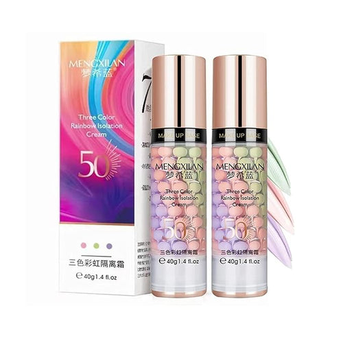 2Pcs Pore Primer,Skin Tone Correcting Facial Serum,One Step Concealer Foundation
