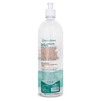 Aloe Vera Gel for Skin - 100% Pure & Natural Organic, Moisturizing, Face Skin & Hair Care, Sun Burn Relief, Hydrating & Soothing for Dry Skin, Made in USA, Unscented, 32 oz
