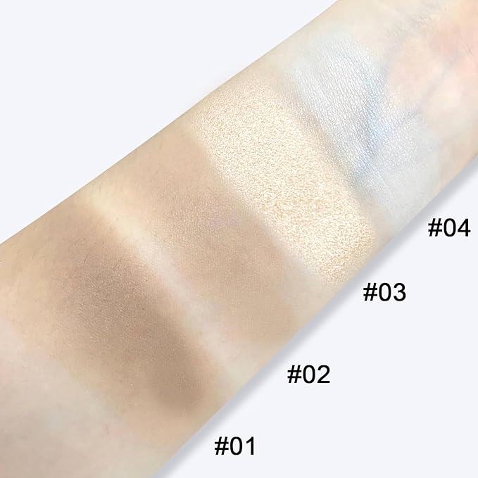 White Face Highlighter Makeup Palette, Matte Highlighters Makeup