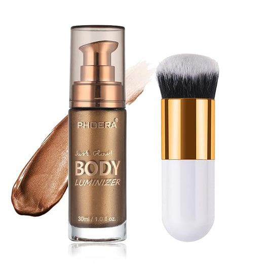 Body Shimmer Oil, Waterproof Long Lasting Moisturizing Body Bronze #03) 1oz