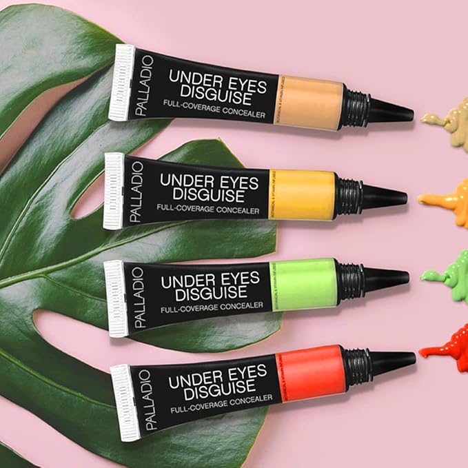 Palladio Full Coverage Concealer, Under Eyes Disguise, Creamy Peach Tea