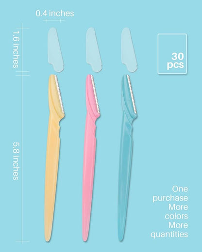 MoHern Dermaplaning Tool for Face, 30 Pcs Dermaplane Razor for Face, Multipurpose Face Razors for Women and Men, Multi-Color