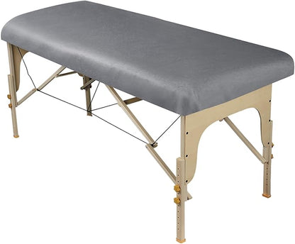 ForPro Professional Collection Premium Microfiber Massage Fitted Sheet, Cool Grey, Ultra-Light, Stain and Wrinkle-Resistant, for Massage Tables, 36" W x 77" L x 7" H