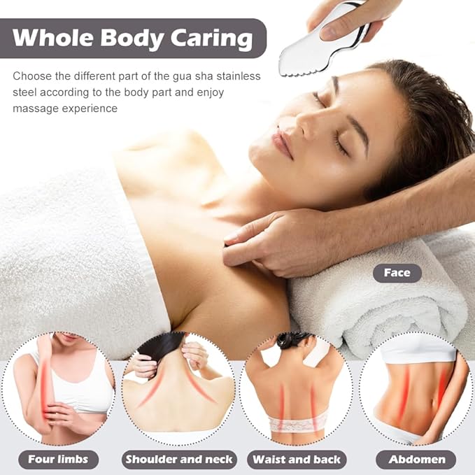 Stainless Steel Gua Sha Facial Tools,