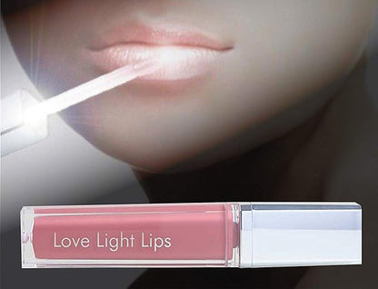 Love Light Lips Lip Gloss - Hydrating & Moisturizing Lip Makeup with Jojoba, Shea Butter, Vitamin E and Aloe. LED Light in the Wand and Mirror on the bottle, Cruelty-Free and Paraben Free (Bliss)