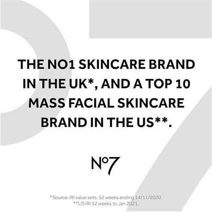 No7 Restore & Renew Dual Action Cleansing Lotion - Facial Cleanser & Exfoliant with Alpha Hydroxy Acid - Cleansing Lotion Makeup Remover for Anti-Aging