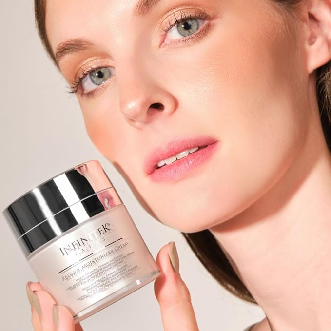 Infinitek Paris Retinol Face Moisturizer Night Cream - Premium Skin Care with Collagen & Vitamin E. Advanced Anti-Aging and Antioxidant Face Cream. Skin Vitamin Enriched Moisturizer for Radiant Skin