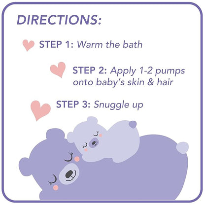 Jergens Baby Calming Head to Toe Foaming Wash, Baby Shampoo and Body Wash, Baby Shampoo Tear Free, Kids Foaming Body Wash, 18 Fl Oz