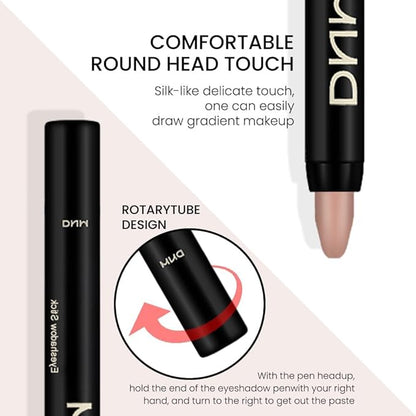evpct 2Pcs Cream Eye Shadow Brightener Sticks Set for Eyes, Caramel Matte Pencil Eye shadow Applicator Stick Pen Palette Makeup Waterproof sombras en crema para ojos 30+30