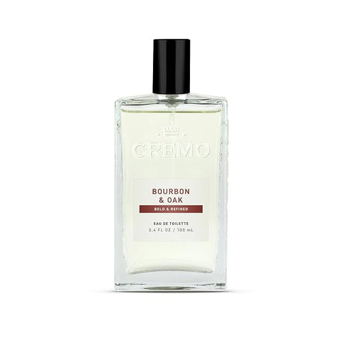 Cremo Cologne for Men - Bourbon & Oak Mens Cologne Spray - A Sophisticated Blend of Distiller’s Spice, Fine Bourbon and White Oak, Fragrances For Men, 3.4 Fl Oz