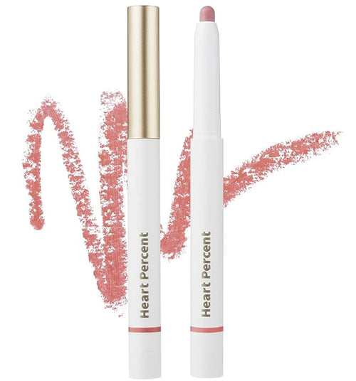 Heart Percent Dote On Mood Lip Pencil, Long-Lasting Creamy Lip Crayon Smooth Color Liner Retractable Lipstick Pencil 0.8g, #07. Dry Rose