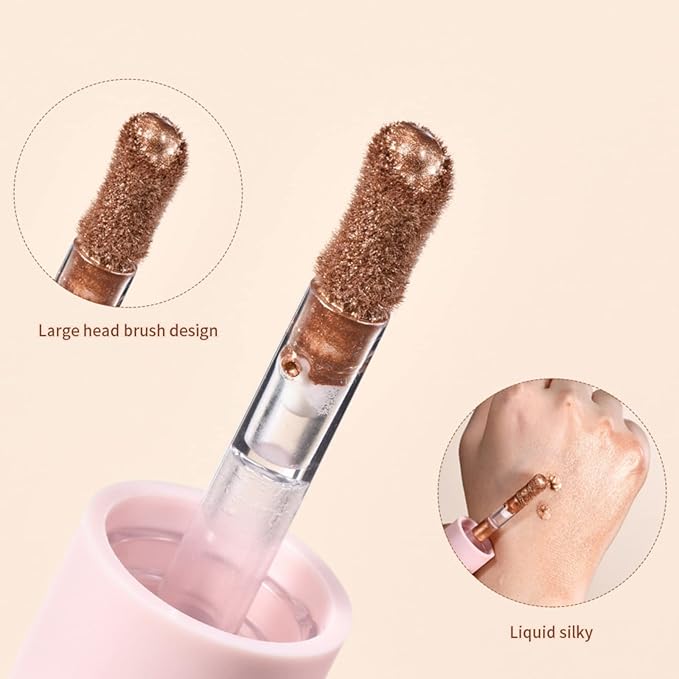 Liquid Highlighter Natural Glow For Face & Body, (#4 Candlelight)